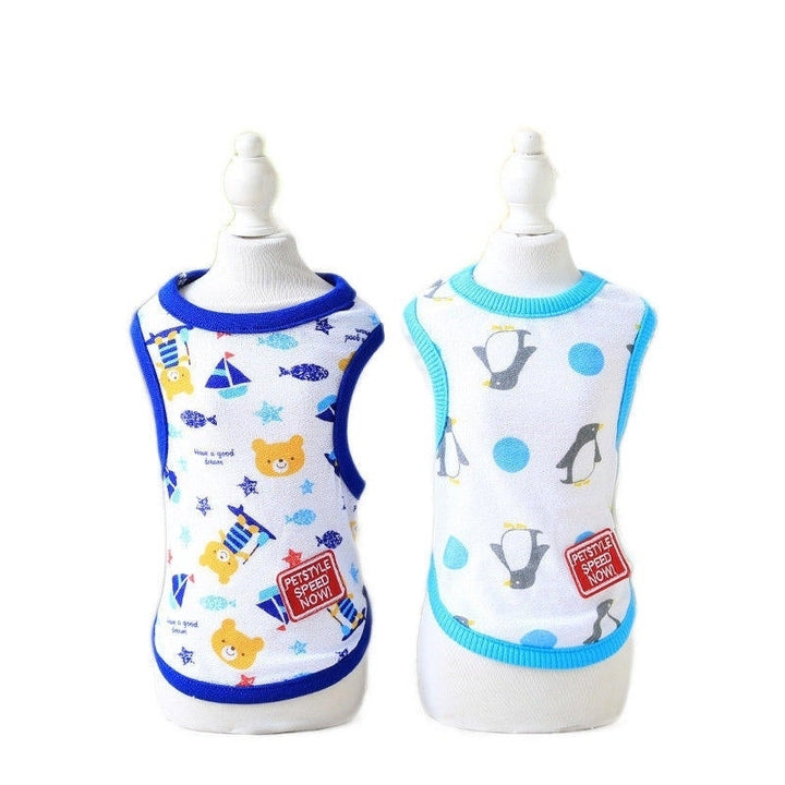 Cartoon Vest Pet Dog Clothes for Dogs Summer Clothing Pet T-shirt Image 2