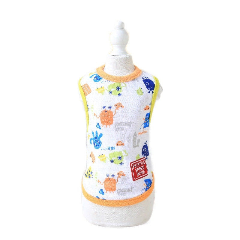 Cartoon Vest Pet Dog Clothes for Dogs Summer Clothing Pet T-shirt Image 4