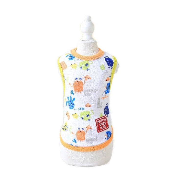 Cartoon Vest Pet Dog Clothes for Dogs Summer Clothing Pet T-shirt Image 1