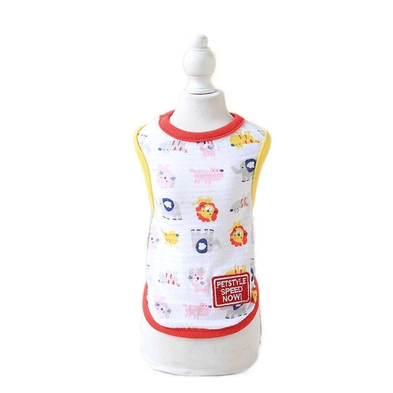 Cartoon Vest Pet Dog Clothes for Dogs Summer Clothing Pet T-shirt Image 6