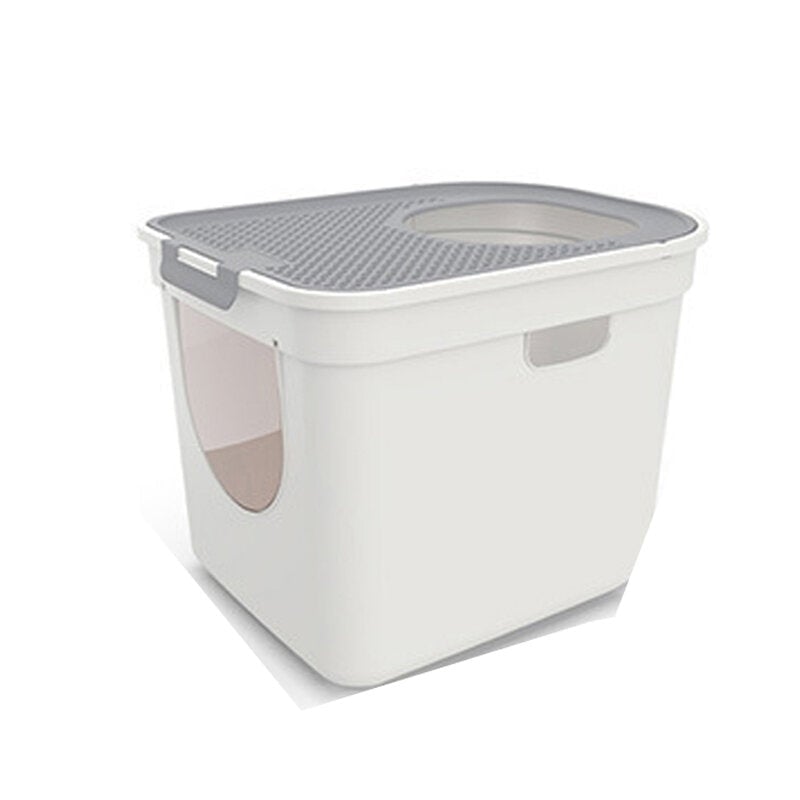 Cat Bedpan Large Enclosed Cat Litter Box with Scoop Image 6