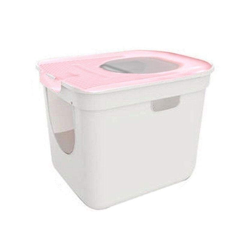 Cat Bedpan Large Enclosed Cat Litter Box with Scoop Image 7