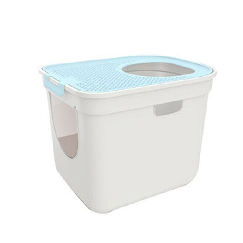 Cat Bedpan Large Enclosed Cat Litter Box with Scoop Image 8