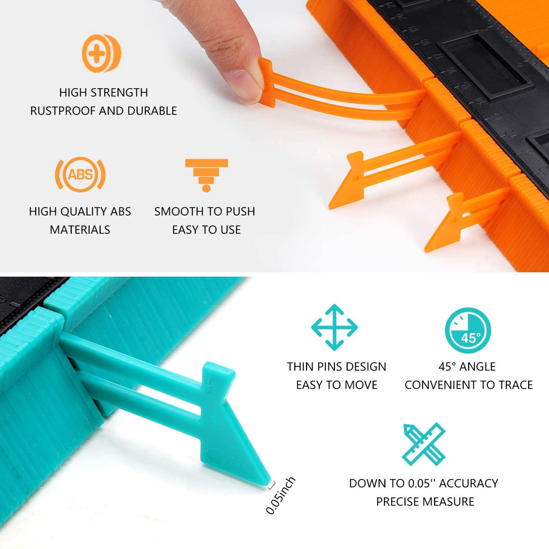 Contour Gauge With Lock Profile Smart Measure Ruler Image 4