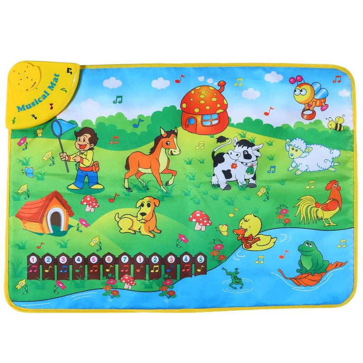 Colorful Musical Learning Mat Animal Farm Flash Music Carpet Blanket Touch Toy for Baby Kids Image 2