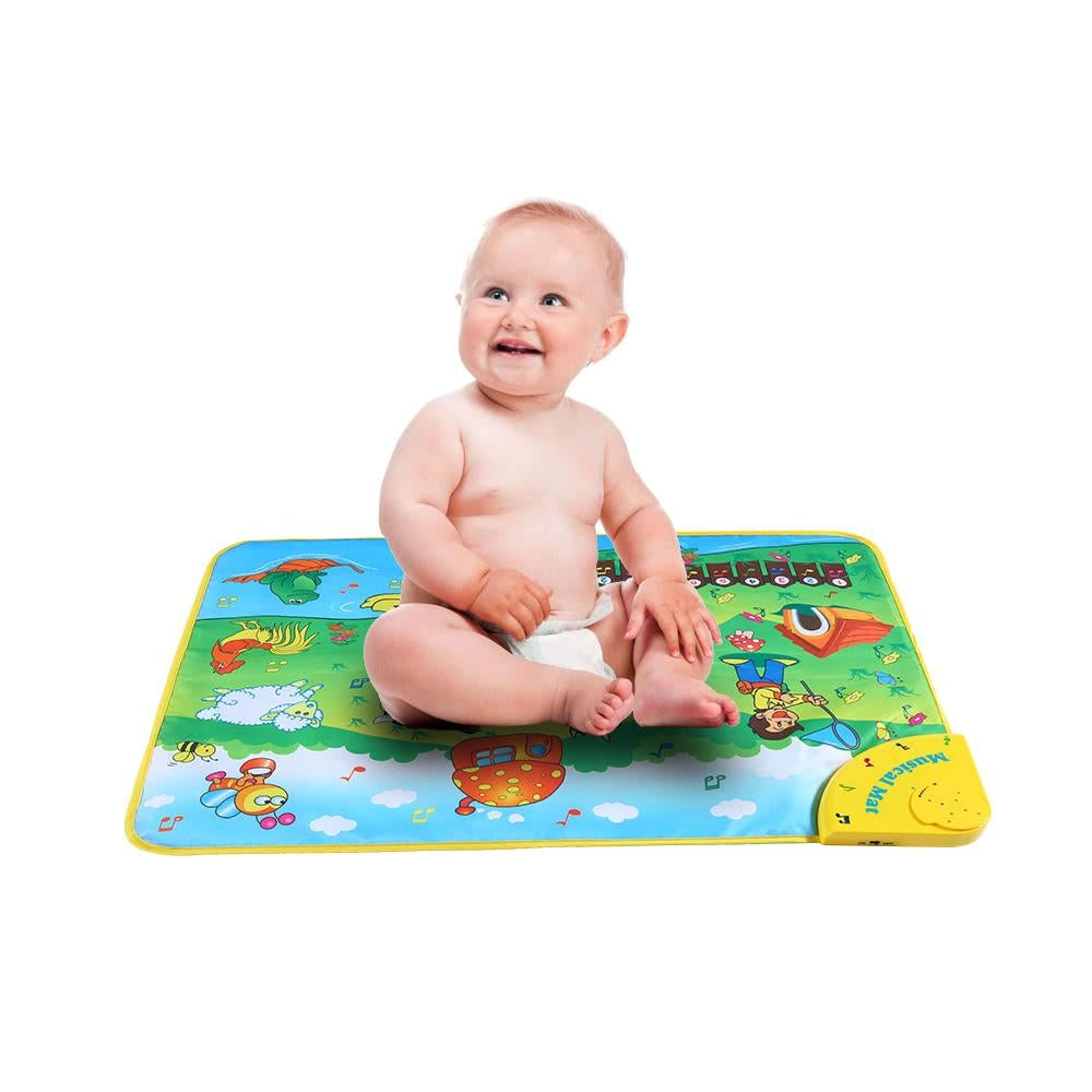 Colorful Musical Learning Mat Animal Farm Flash Music Carpet Blanket Touch Toy for Baby Kids Image 3