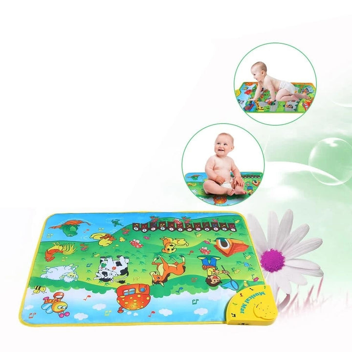 Colorful Musical Learning Mat Animal Farm Flash Music Carpet Blanket Touch Toy for Baby Kids Image 6