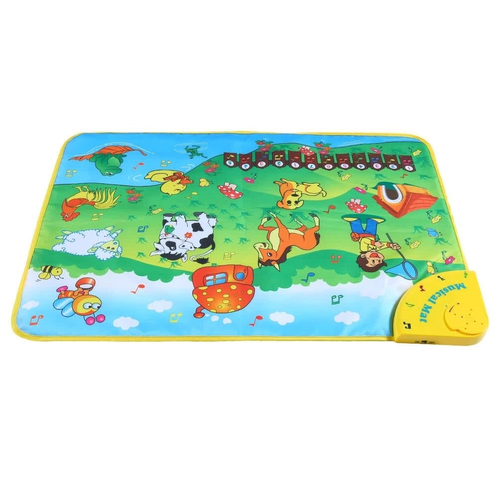 Colorful Musical Learning Mat Animal Farm Flash Music Carpet Blanket Touch Toy for Baby Kids Image 9