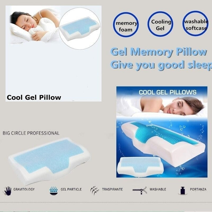 Cooling Gel Anti-snore Pillow Ergonomic Memory Foam Image 12