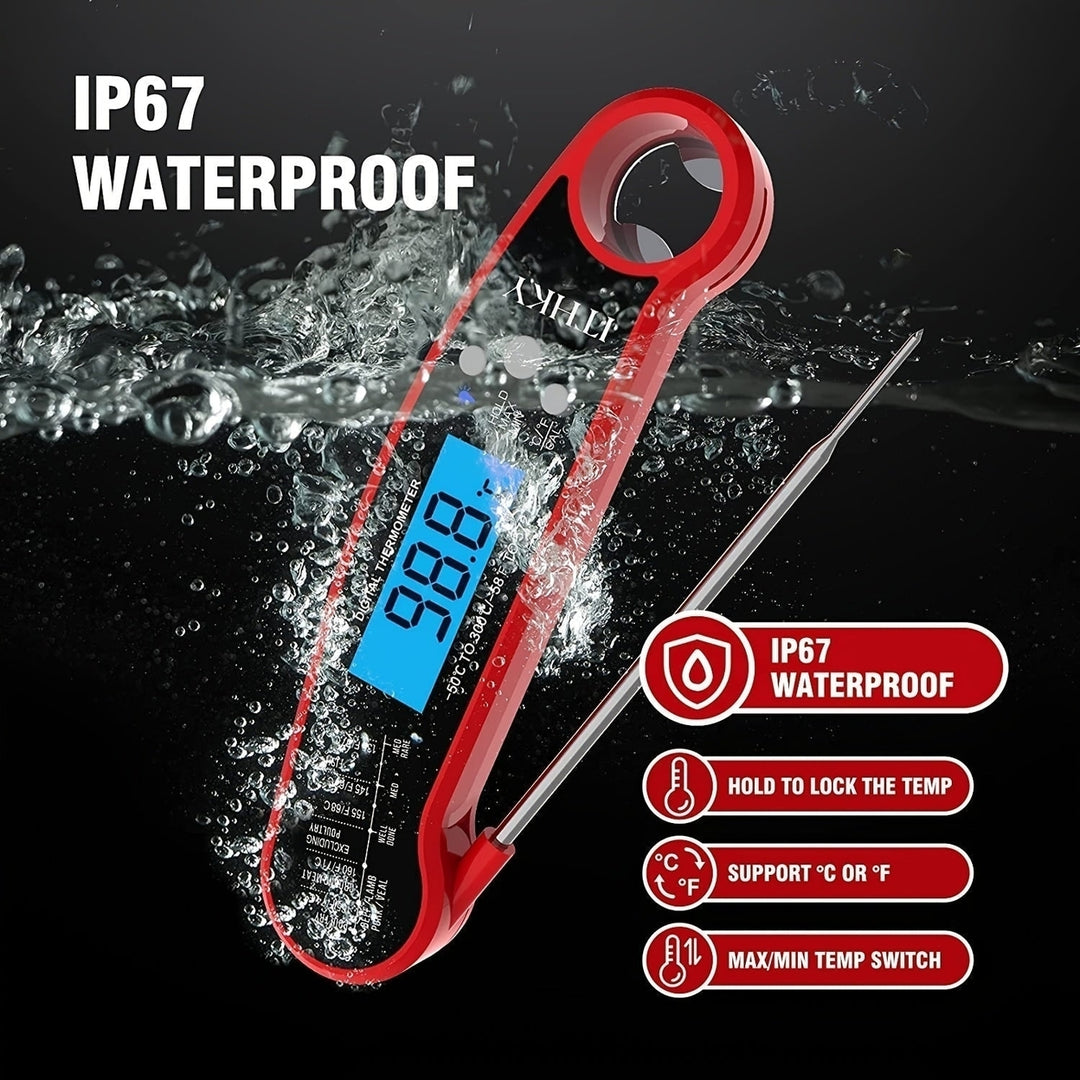 Digital Instant Read Waterproof Cooking Thermometer With Probe and Backlight Image 5