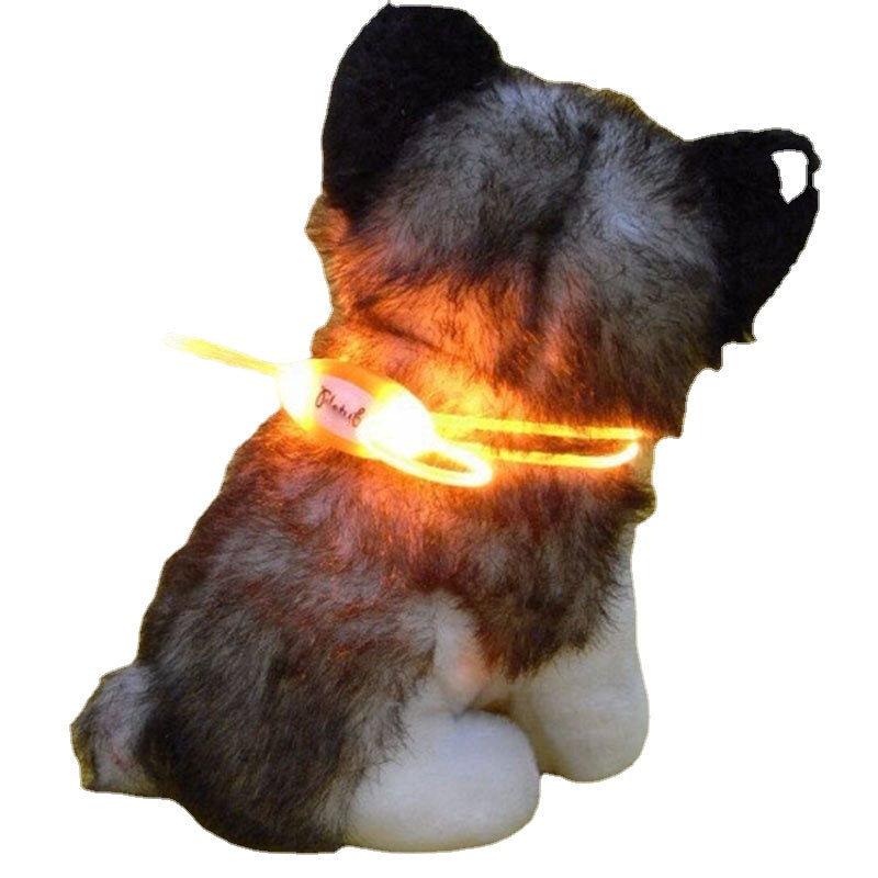 Colorful LED Pet Dog Collar Chain Luminous Light LED Dog Cat Night Light Collar Image 1