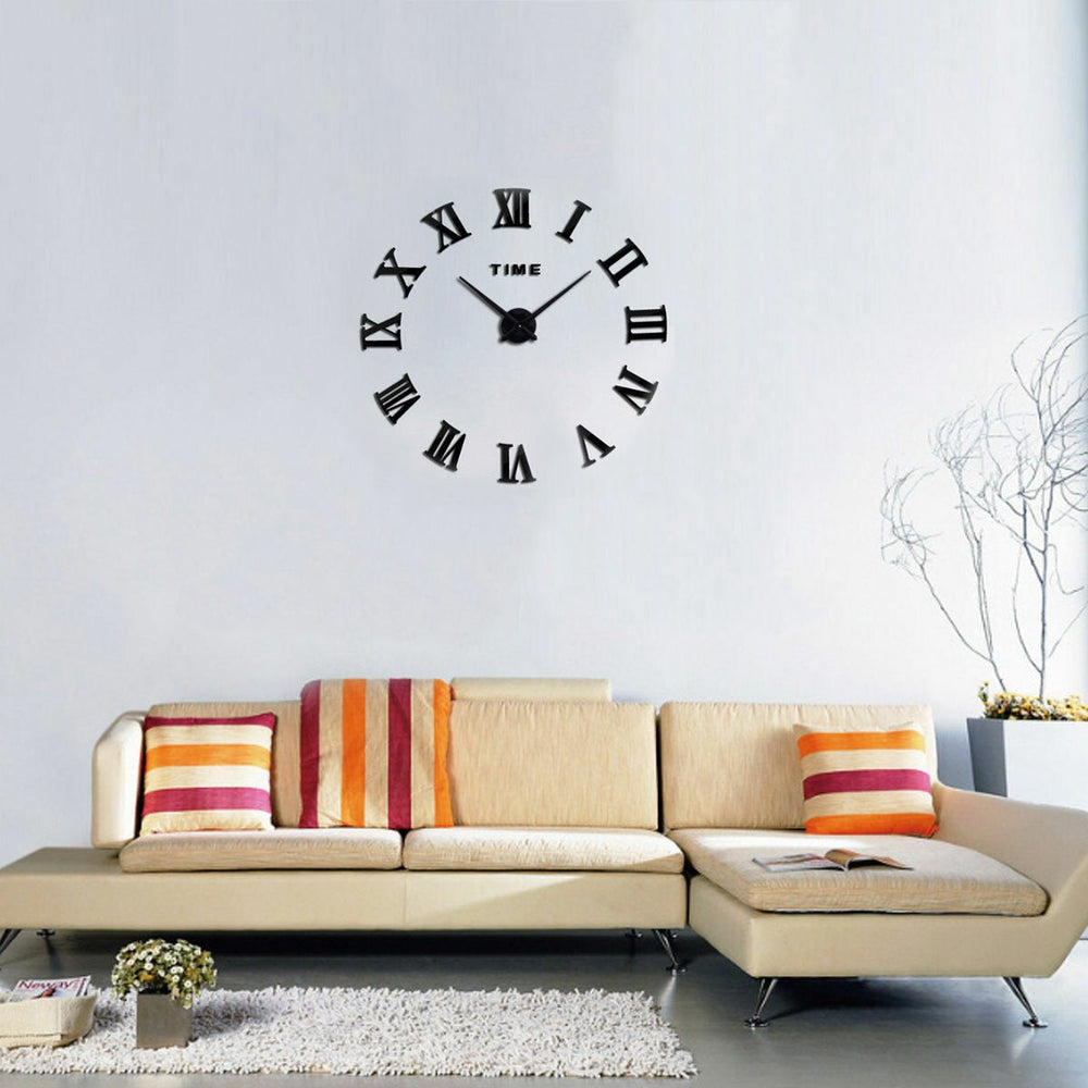 Digital Large 3D Wall Clock Acrylic Sticker DIY Home Room Clocks Decor Modern Image 2