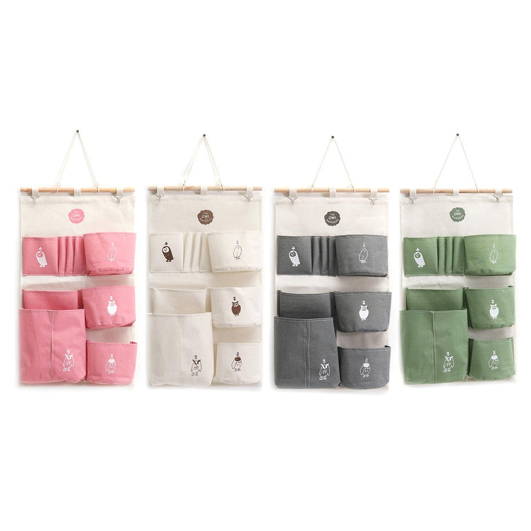 Cotton Wall Door Hanging Organizer Storage Baskets Bag Container Closet Pocket Image 1