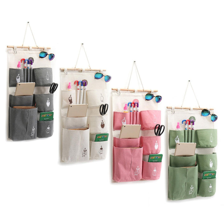 Cotton Wall Door Hanging Organizer Storage Baskets Bag Container Closet Pocket Image 4