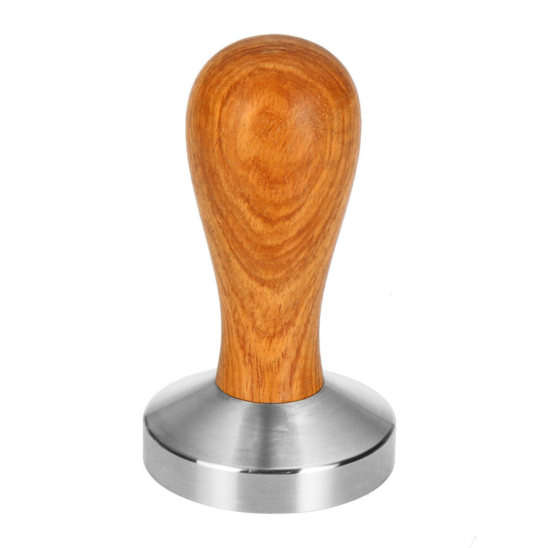 Coffee Tampers Wooden Thread Bottom Press for Espresso Maker Grinder Tool 58MM Image 1