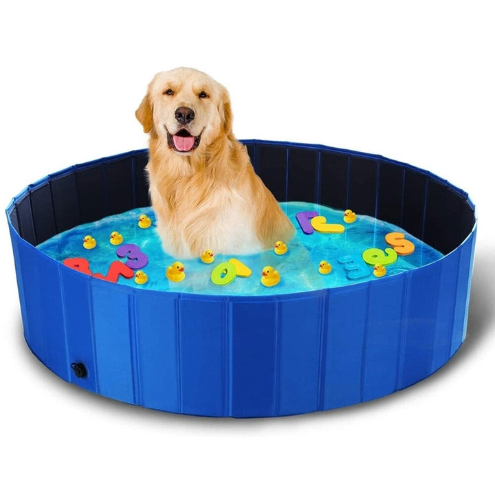 Collapsible Portable Pet Bath Pool Kids And Pets Friendly Material Easy Assembly Suitable for Kids, Cats, Dogs or Other Image 1