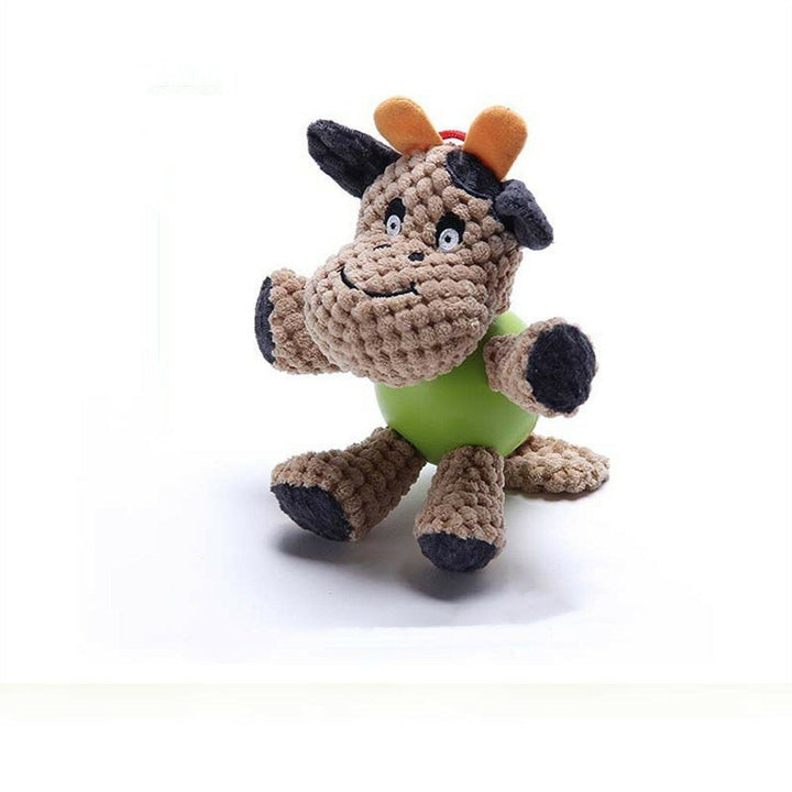 Corduroy Rubber Plush Pet Dog Doll Toy Multi Shaped Chew Squeaky Toys for Puppy Animal Playing Stuffed Pet Toys Image 6