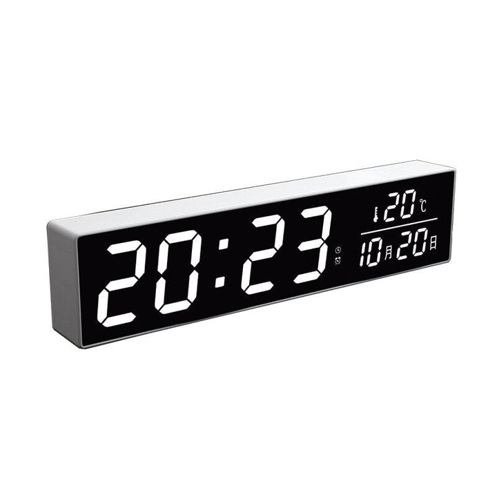 DC 5V LED Mirror Electronic Small Alarm Clock Digital Music Desktop Clock Rectangular Multi-functional Clock Image 1