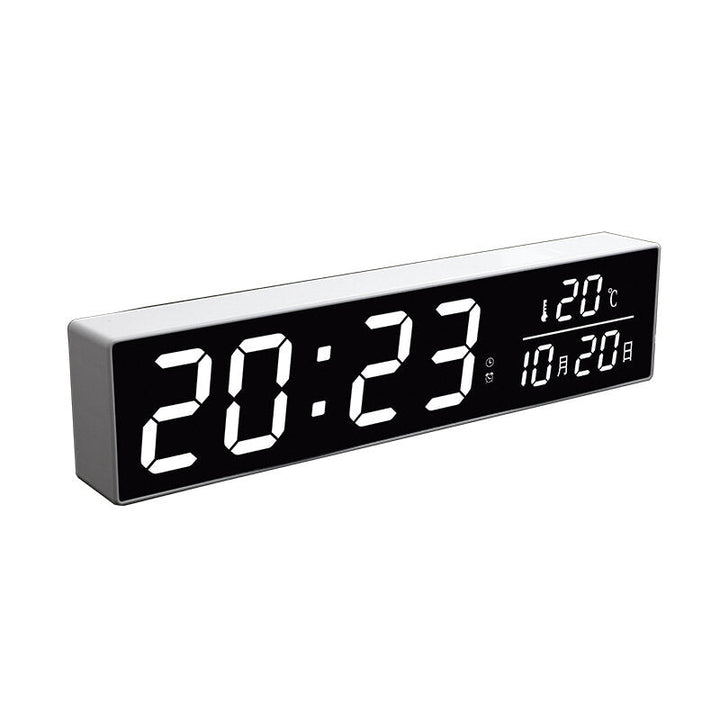 DC 5V LED Mirror Electronic Small Alarm Clock Digital Music Desktop Clock Rectangular Multi-functional Clock Image 7