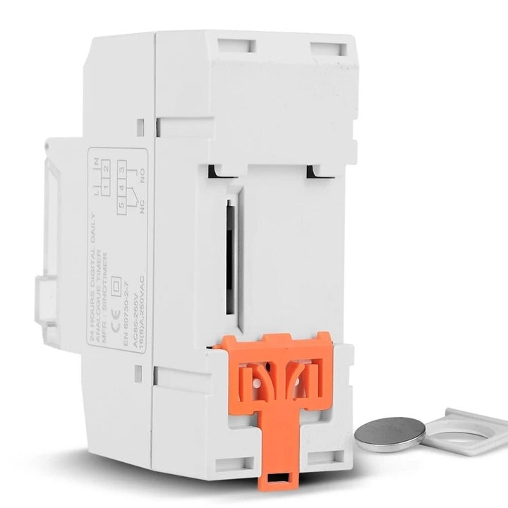 Digital LCD Display Electronic Time Clock Din Rail 24 Hours Programmable Intelligent Analog Timer Switch,85-265V 16A/30A Image 3