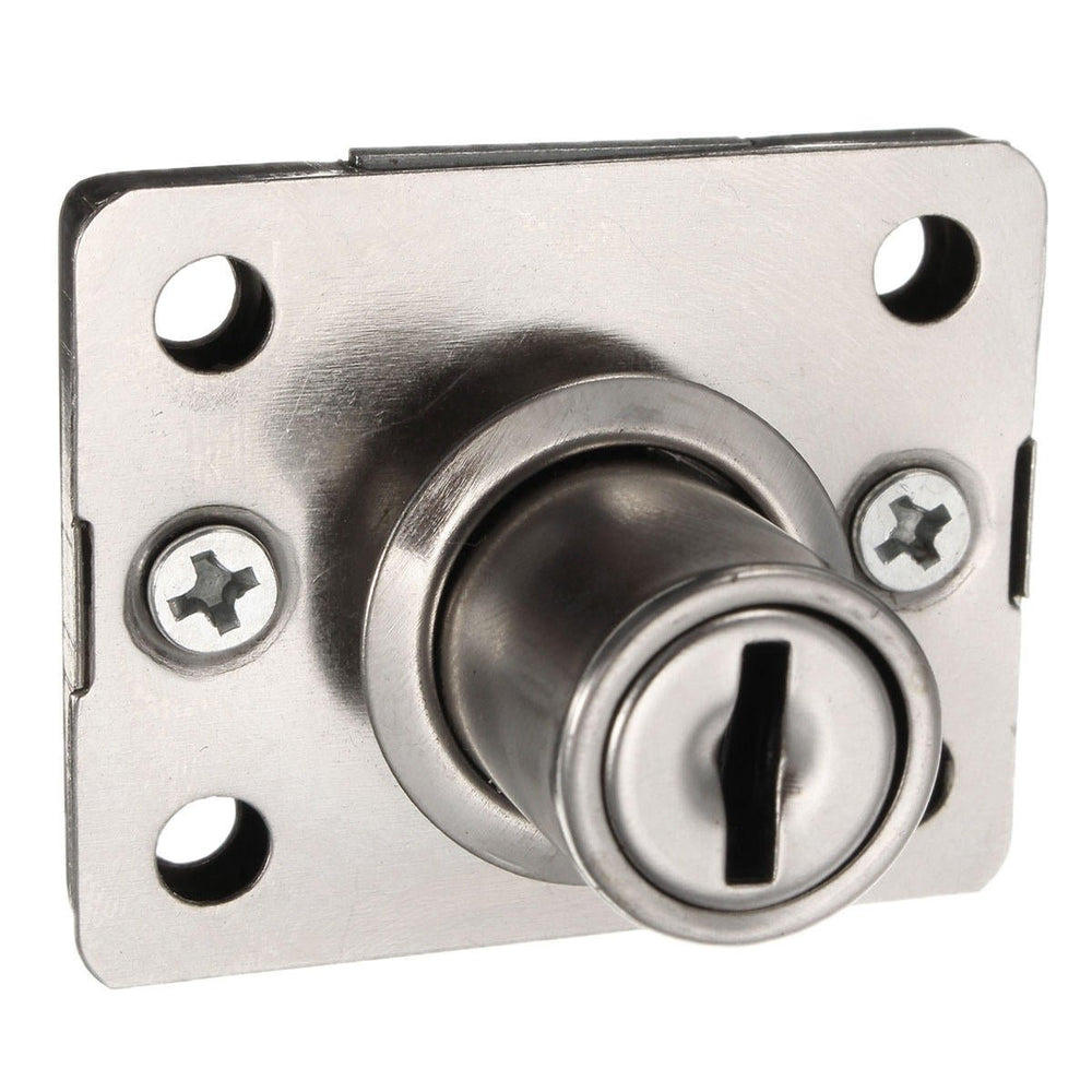 Desk Drawer Dead Bolt Lock For Drawers Box Cabinet Cupboards Panel with Two Keys Image 2