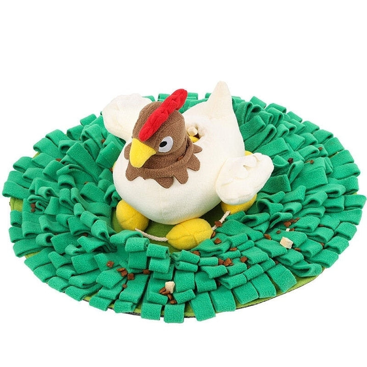 Designer Chicken Hatching Eggs Snuffling Mat with Toys Pet Nosework Blanket Set Image 1