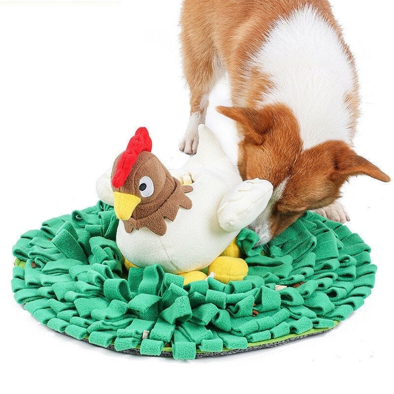 Designer Chicken Hatching Eggs Snuffling Mat with Toys Pet Nosework Blanket Set Image 2