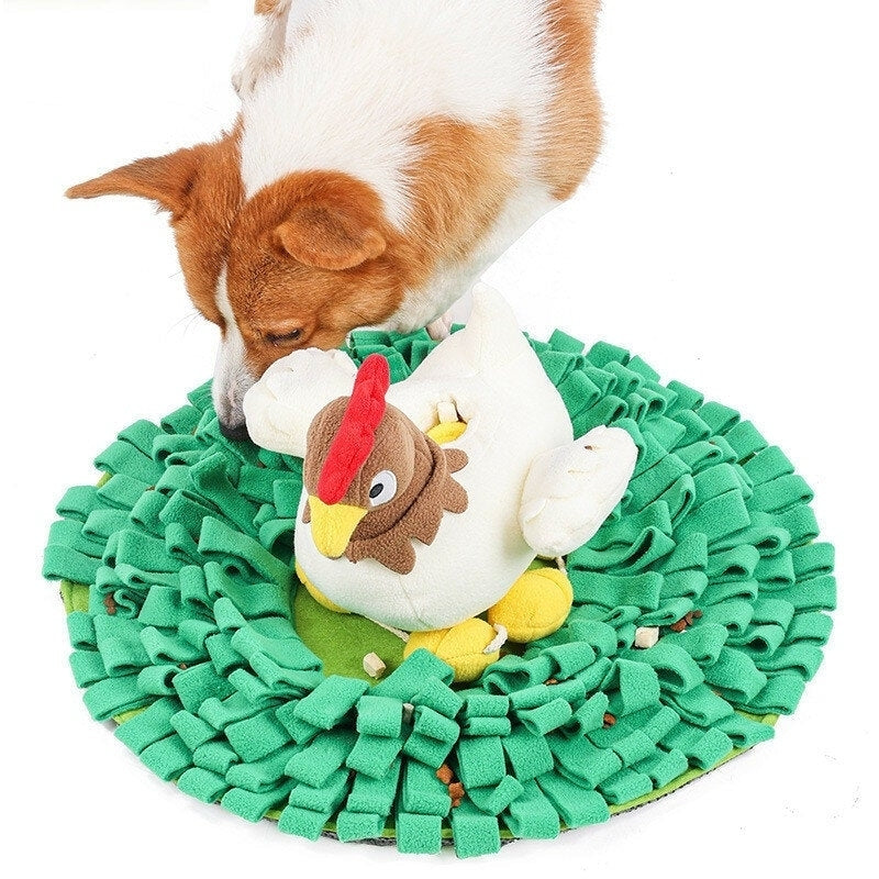 Designer Chicken Hatching Eggs Snuffling Mat with Toys Pet Nosework Blanket Set Image 3