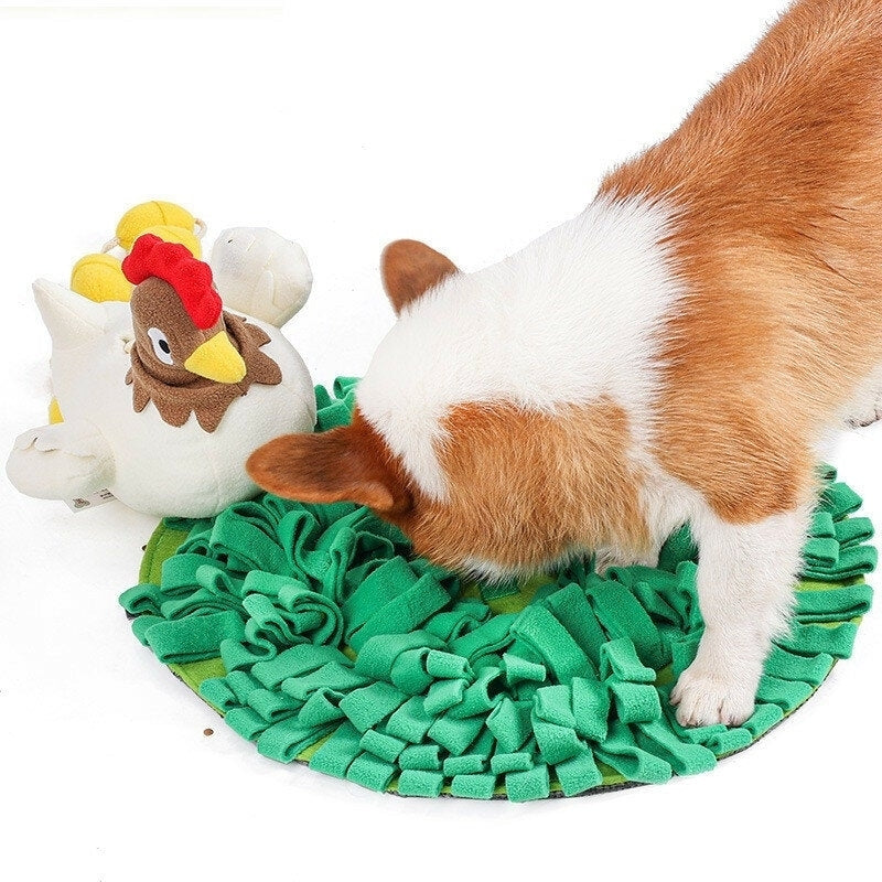 Designer Chicken Hatching Eggs Snuffling Mat with Toys Pet Nosework Blanket Set Image 4