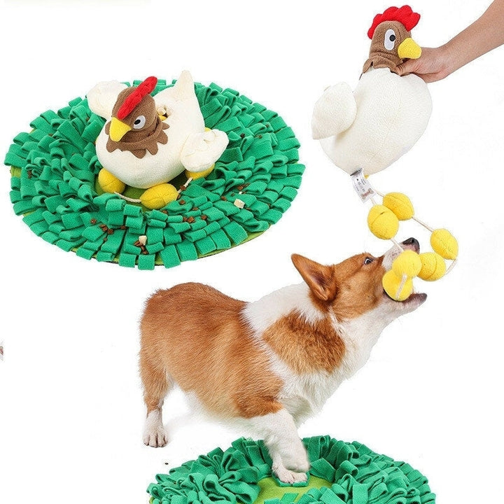 Designer Chicken Hatching Eggs Snuffling Mat with Toys Pet Nosework Blanket Set Image 5