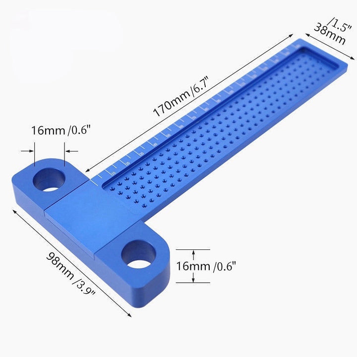 Crossed T Ruler 7inch Woodworking Scribe PrecisionMeasuring Tools Image 4