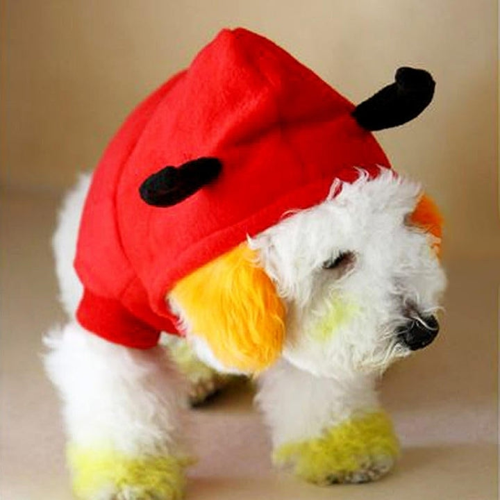 Christmas Pet Dog Cat Outstanding Devil Clothes Puppy Winter Warm Costume Red Coats Outterwear Image 5