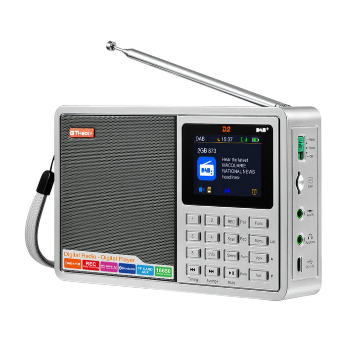 DAB+ 174.92-239.20MHz DAB FM Full Band Digital Radio MP3 Music Player Clock Alarm Image 3