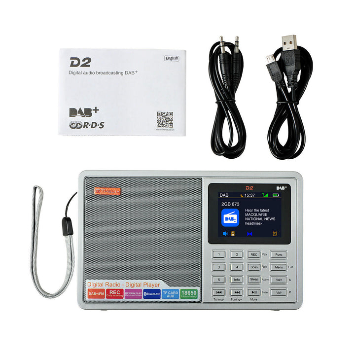 DAB+ 174.92-239.20MHz DAB FM Full Band Digital Radio MP3 Music Player Clock Alarm Image 6