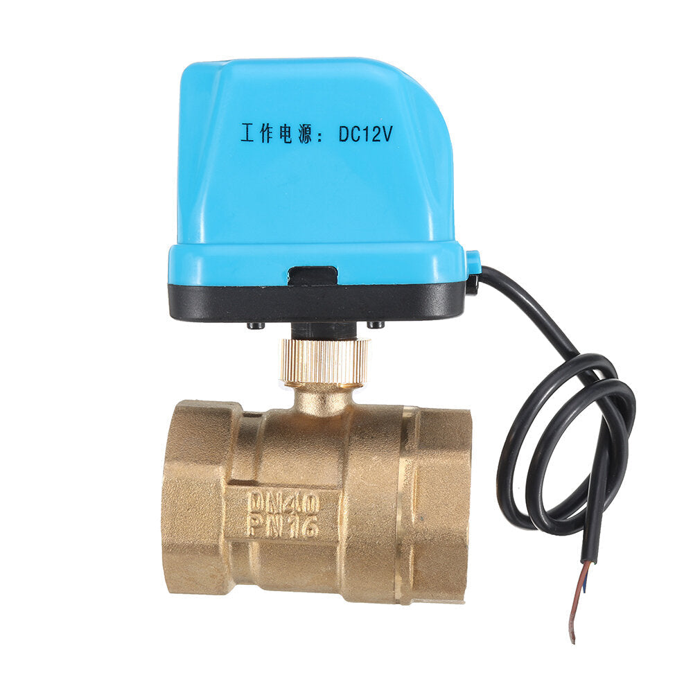 DC 12V 1,2" 3,4" 1" 1-1,4" Motorized Electric Brass Ball Valves 3 Wire Full Port Valve Image 2