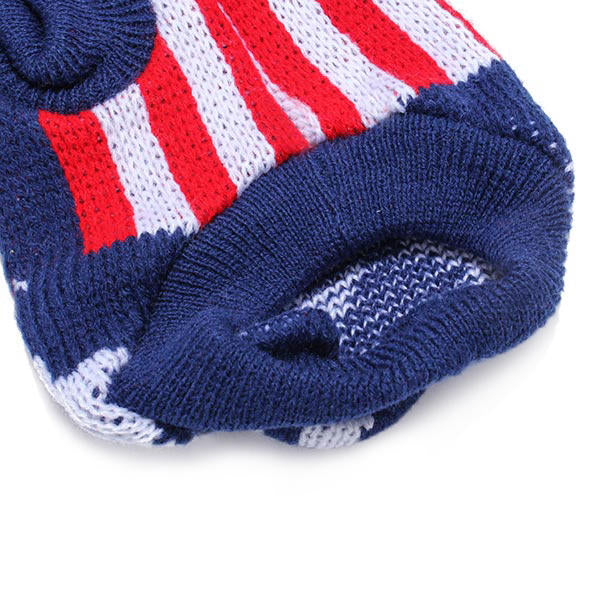 Dark Blue UK Flag Pet Dog Knitted Breathable Sweater Outwear Apparel Image 5