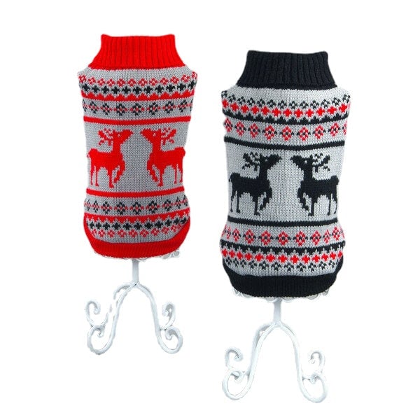 Deer Pet Dog Knitted Breathable Sweater Outwear Apparel Image 1