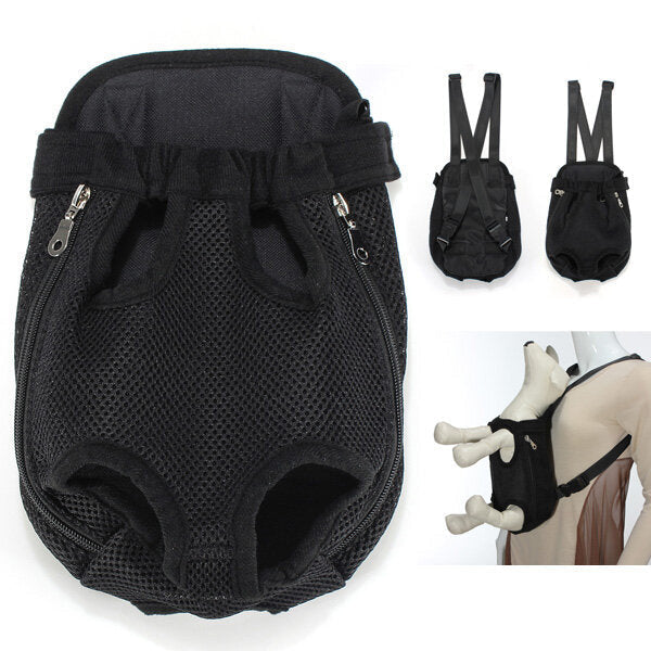 Delicate Breathable Mesh Fabric Dog Carrier Pet Chest Backpack Image 8