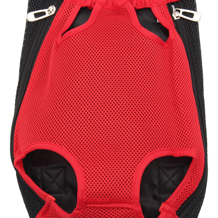 Delicate Breathable Mesh Fabric Dog Carrier Pet Chest Backpack Image 11