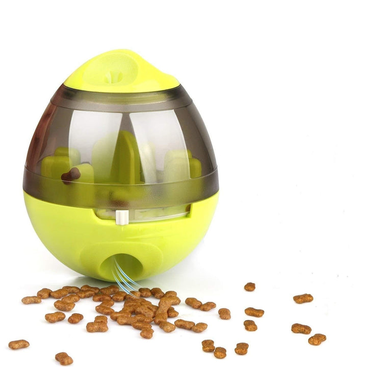 Creative Egg Shape Tumbler Pet Food Dispenser Dog Cat IQ Treat Toy Pet Bowl Image 2