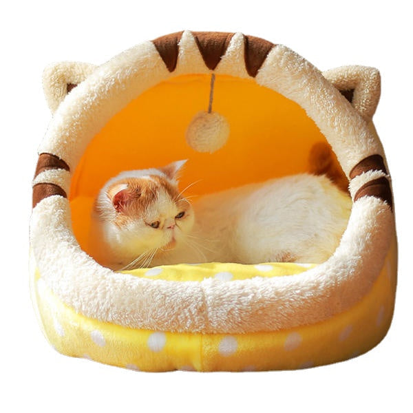 Cute Animal Design Comfortable Indoor House Bed Pet Dog Cat Nests Pad Soft Fleece Bed Image 5