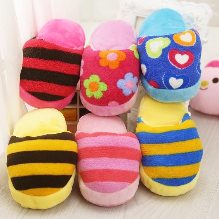 Cute Dog Toys Sound Soft Plush Slippers Pet Puppy Chew Squeaker Squeak Plush Sound Toy Pet Toys Image 2