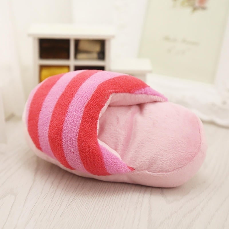 Cute Dog Toys Sound Soft Plush Slippers Pet Puppy Chew Squeaker Squeak Plush Sound Toy Pet Toys Image 3