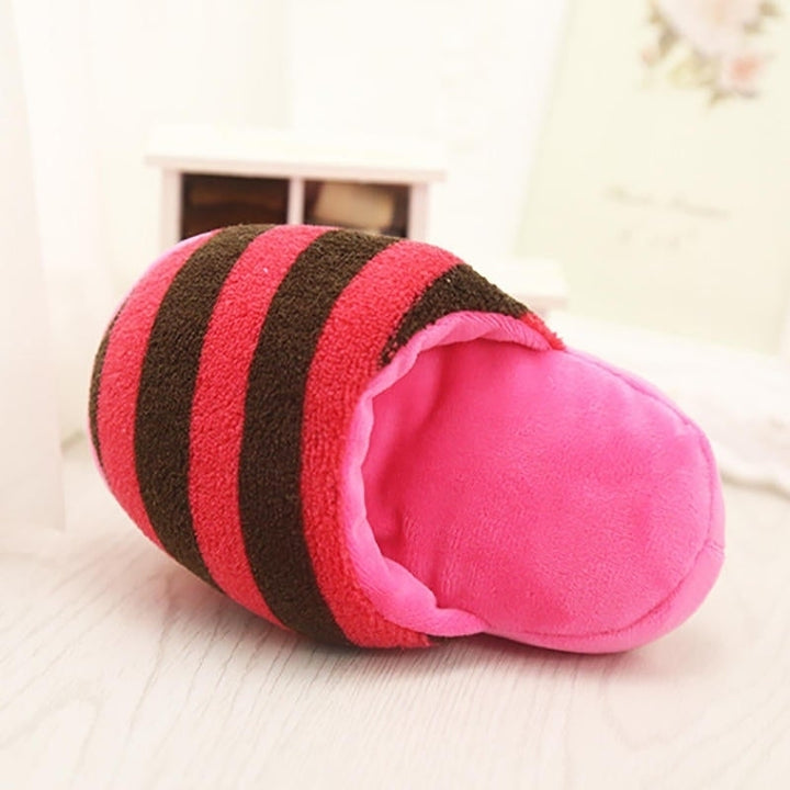 Cute Dog Toys Sound Soft Plush Slippers Pet Puppy Chew Squeaker Squeak Plush Sound Toy Pet Toys Image 4