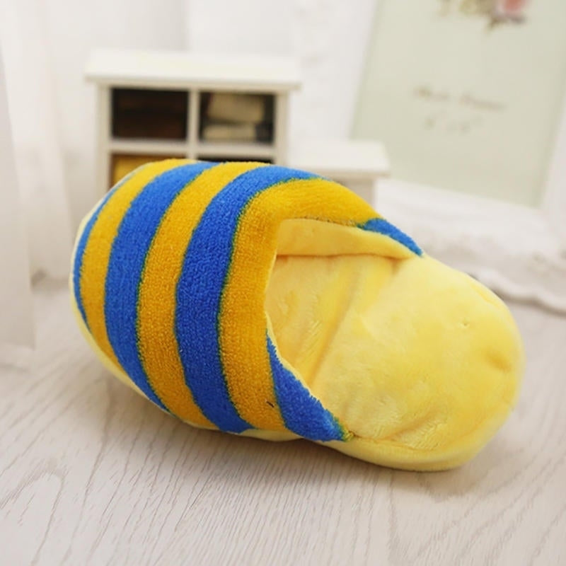 Cute Dog Toys Sound Soft Plush Slippers Pet Puppy Chew Squeaker Squeak Plush Sound Toy Pet Toys Image 5