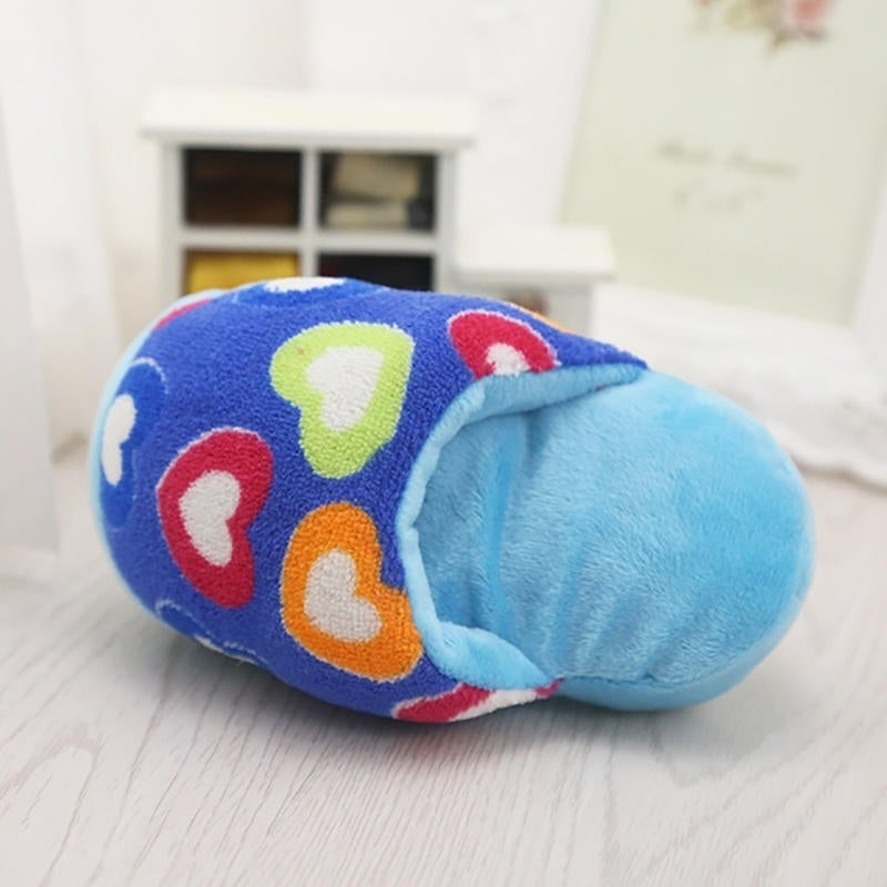 Cute Dog Toys Sound Soft Plush Slippers Pet Puppy Chew Squeaker Squeak Plush Sound Toy Pet Toys Image 7