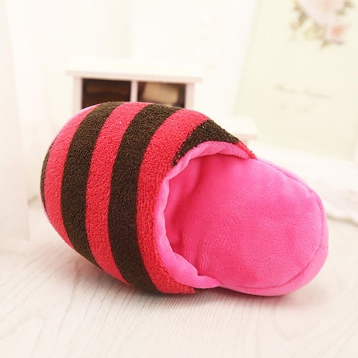 Cute Dog Toys Sound Soft Plush Slippers Pet Puppy Chew Squeaker Squeak Plush Sound Toy Pet Toys Image 1