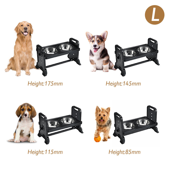 Dog Bowl Raised Elevated Double Dog Feeder for Food and Water Pet Supplies Cat Drinking Dishes Image 3