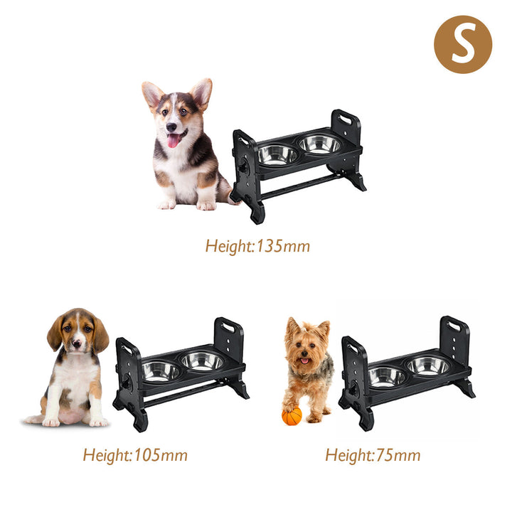 Dog Bowl Raised Elevated Double Dog Feeder for Food and Water Pet Supplies Cat Drinking Dishes Image 4