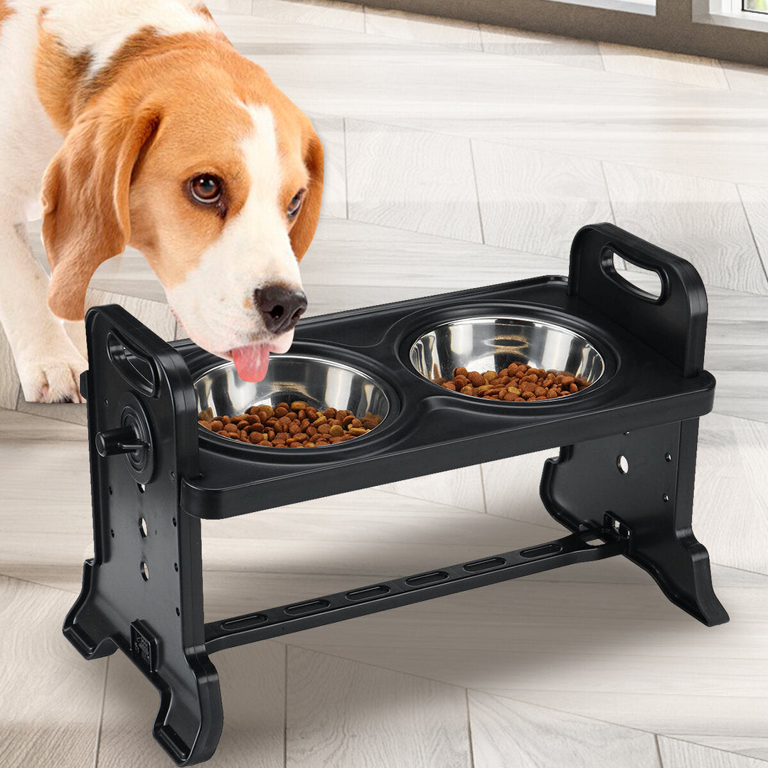 Dog Bowl Raised Elevated Double Dog Feeder for Food and Water Pet Supplies Cat Drinking Dishes Image 7